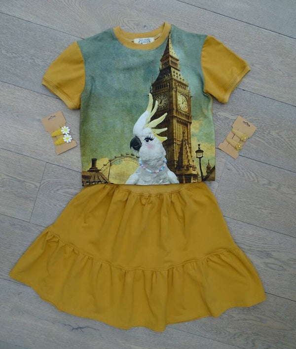 set: T-shirt Londen + rok