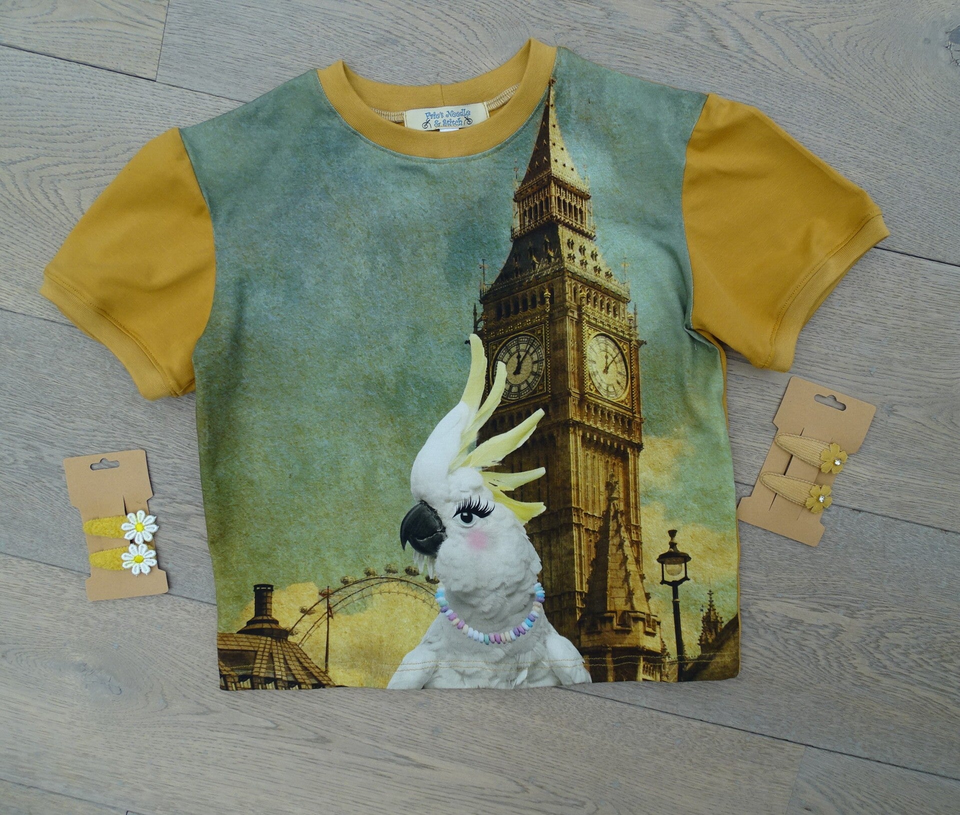 T-shirt Londen oker
