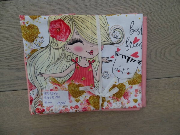 DIY Stoffenpakket meisje rozewit best friends