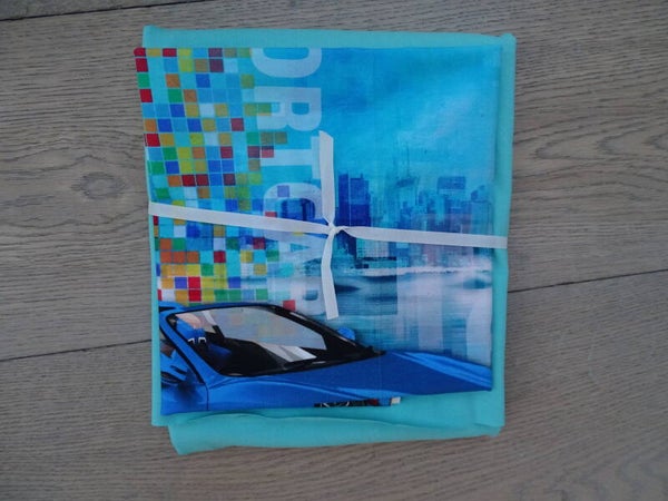 DIY Stoffenpakket Sports car bleu