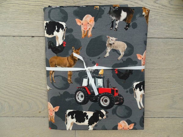 DIY Stoffenpakket boerderij grijs