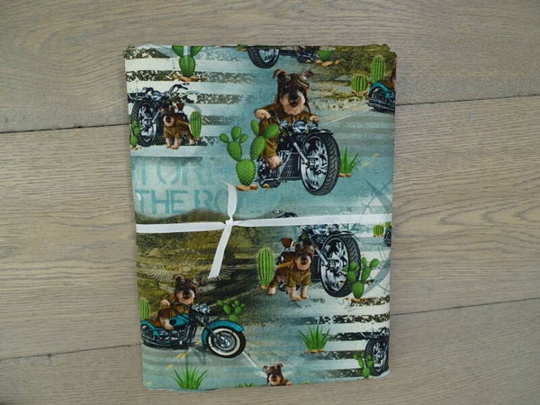 DIY Stoffenpakket moto hond klein print