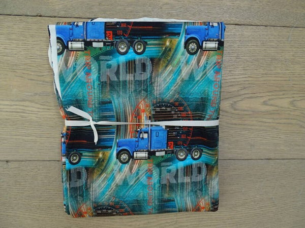 DIY Stoffenpakket vrachtwagen klein print