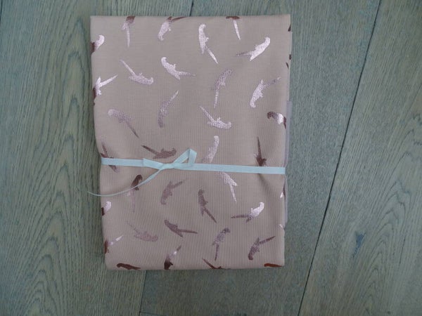 DIY Stoffenpakket lichtroze, foil papegaai