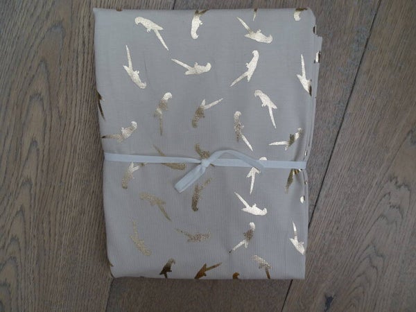 DIY Stoffenpakket beige, foil papegaai