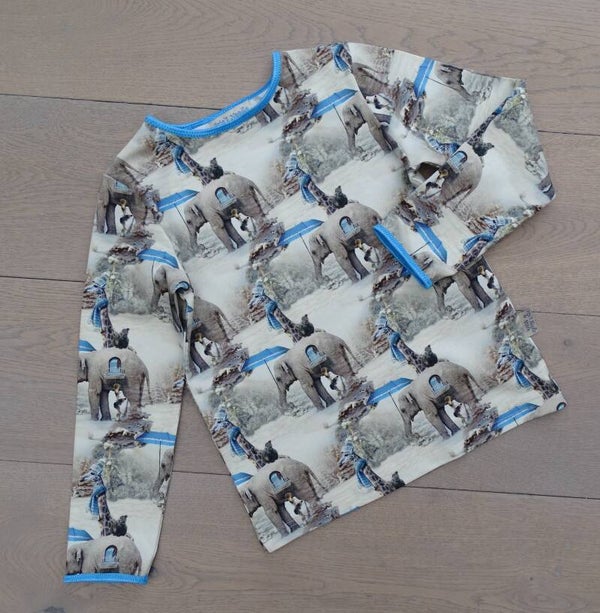 longsleeve olifant giraffe