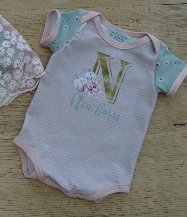 Romper grote print newborn