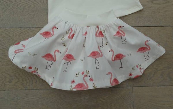 zwierrokje flamingo wit