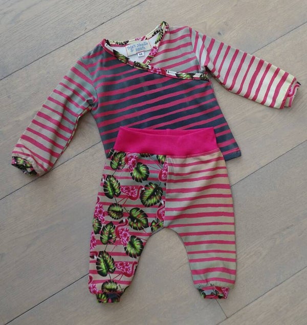 baby setje: flamingo fusia
