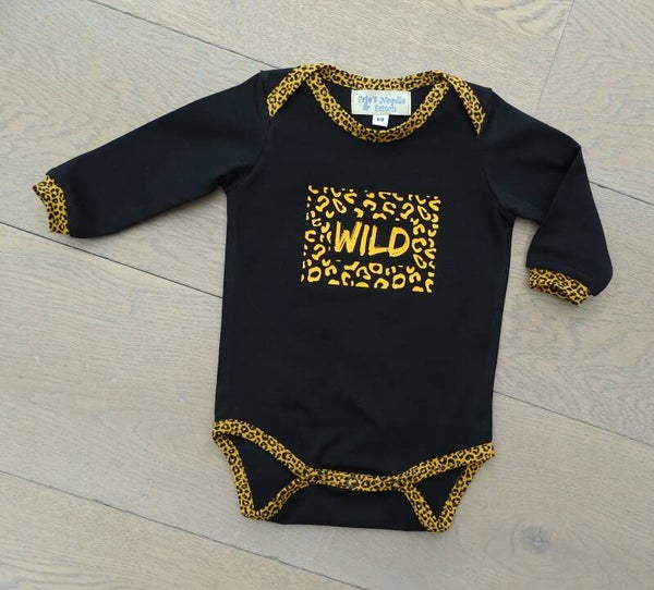 Romper uni zwart "wild"