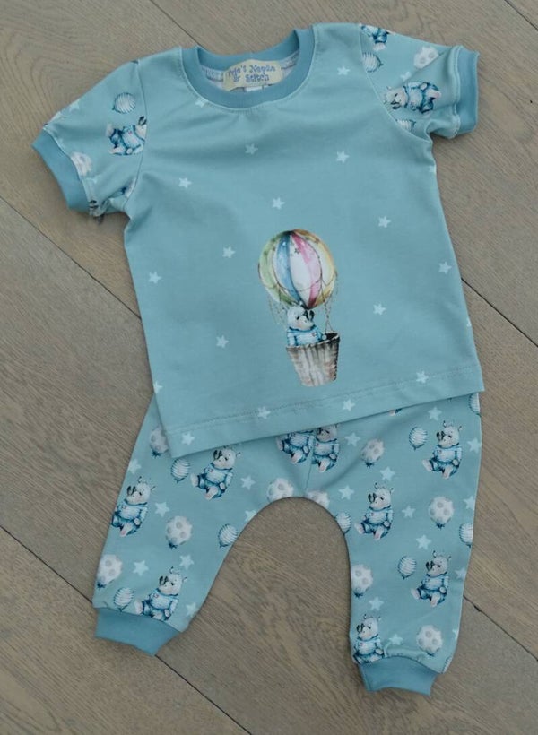 baby setje: shirt kleine neushoorn luchtballon + legging