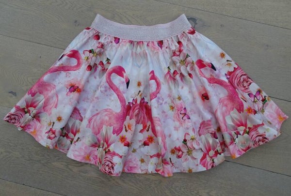 zwierrok grote cirkelprint flamingo's