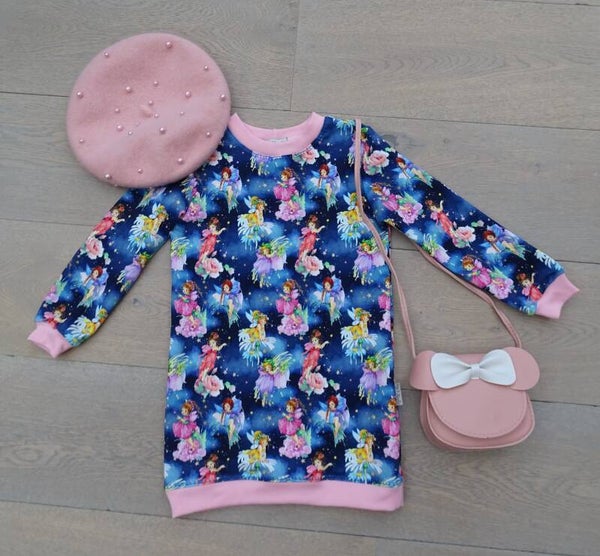 Sweaterjurk elfjes blauw