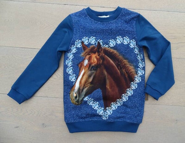 sweater paard diamant hart