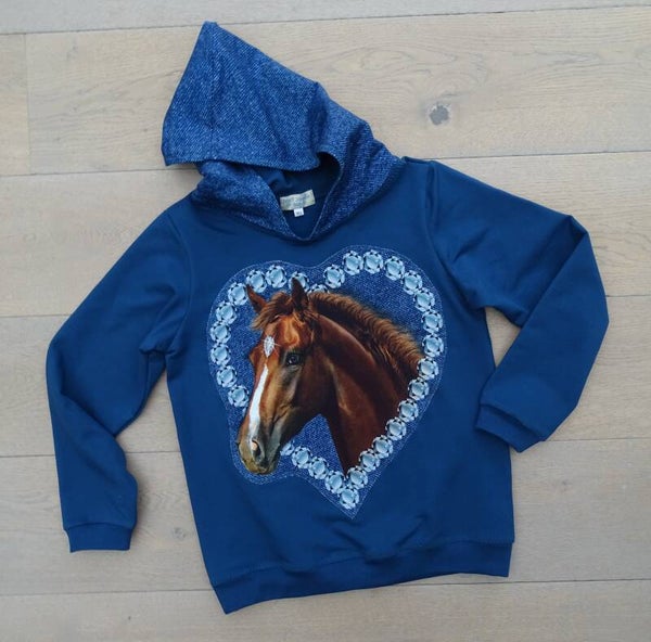 sweater paard diamant hart