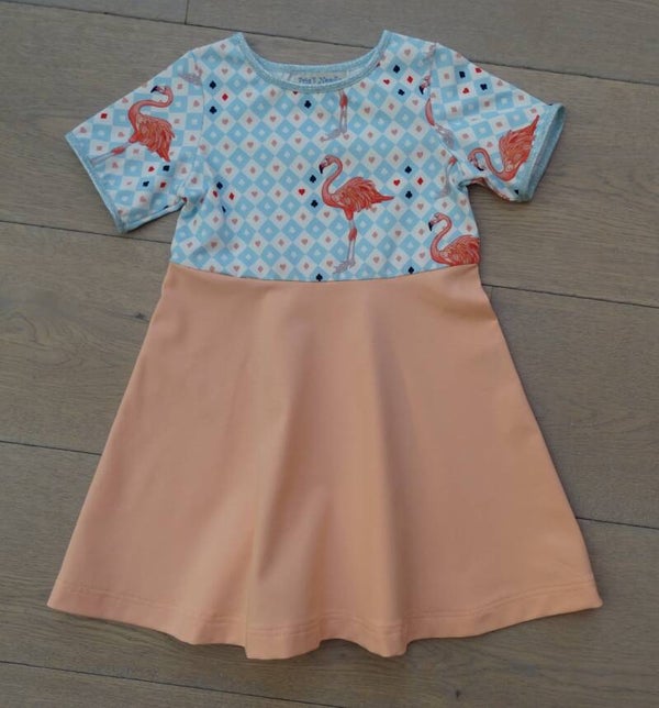 Jurk baby flamingo Alice, korte of lange mouw
