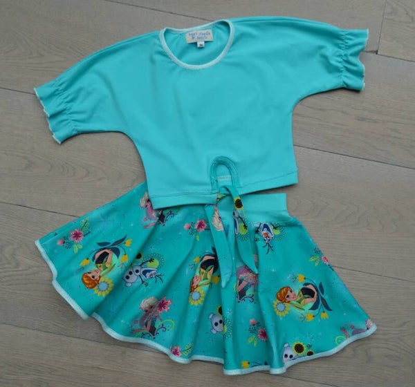 set: rok + T-shirt,  print Frozen