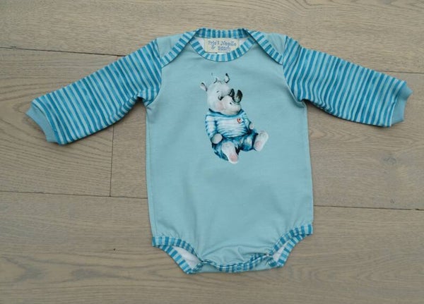 Romper grote print neushoorn