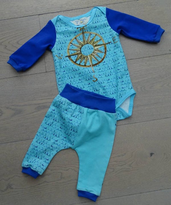 baby setje: blauw kompas