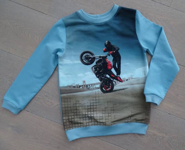sweater moto rood