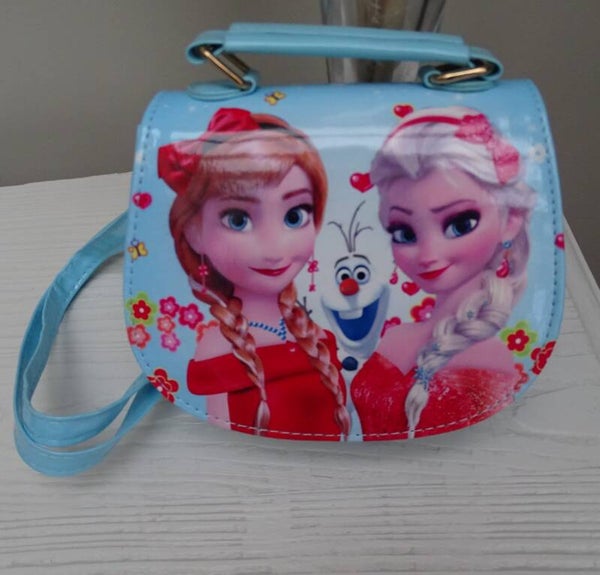 handtasje Frozen blauw Elsa, Anna en Olaf