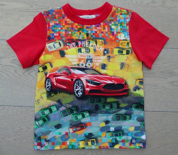 T-shirt Sports car Red 1 stock