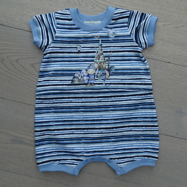 boxpakje zomer ridder kasteel, strepen blauw