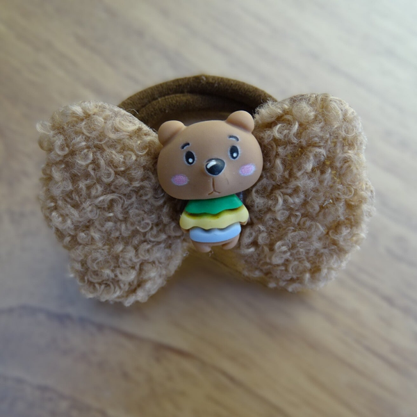 Strik elastiek bruin teddy beer