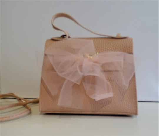 handtasje roze tule strik