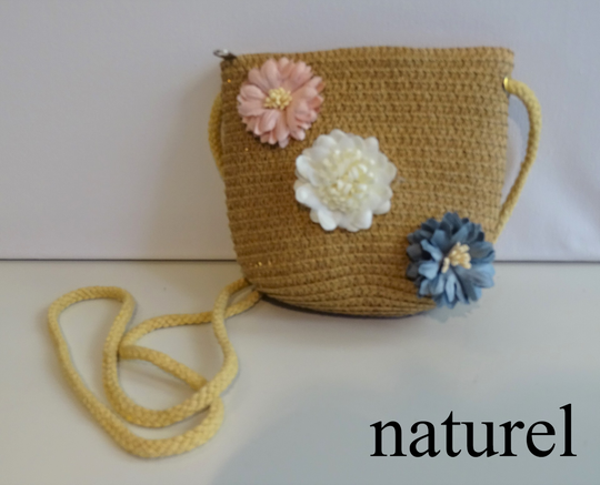 handtasje gevlochten naturel