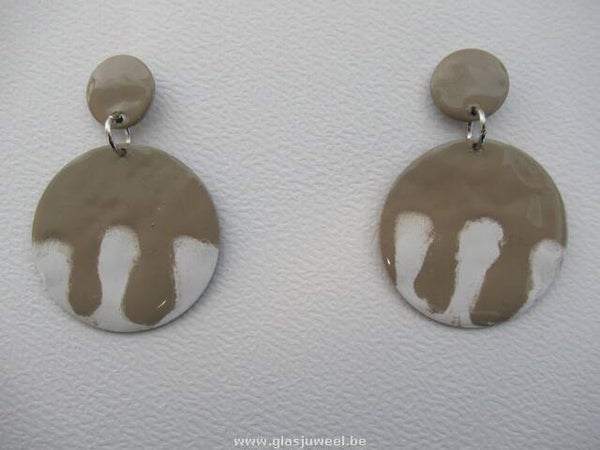 thermisch email, oorbellen per paar