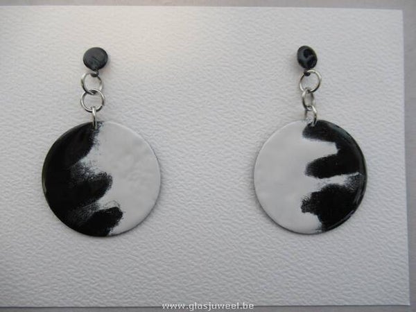 thermisch email, oorbellen per paar