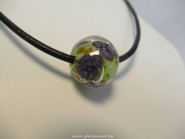 glas, parel halsketting