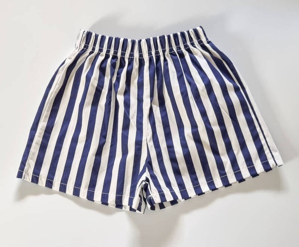 Stripe short blue