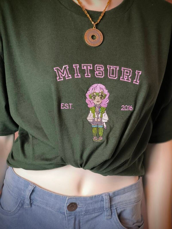 Mitsuri College Style Shirt – Demon Slayer Edition 💕✨