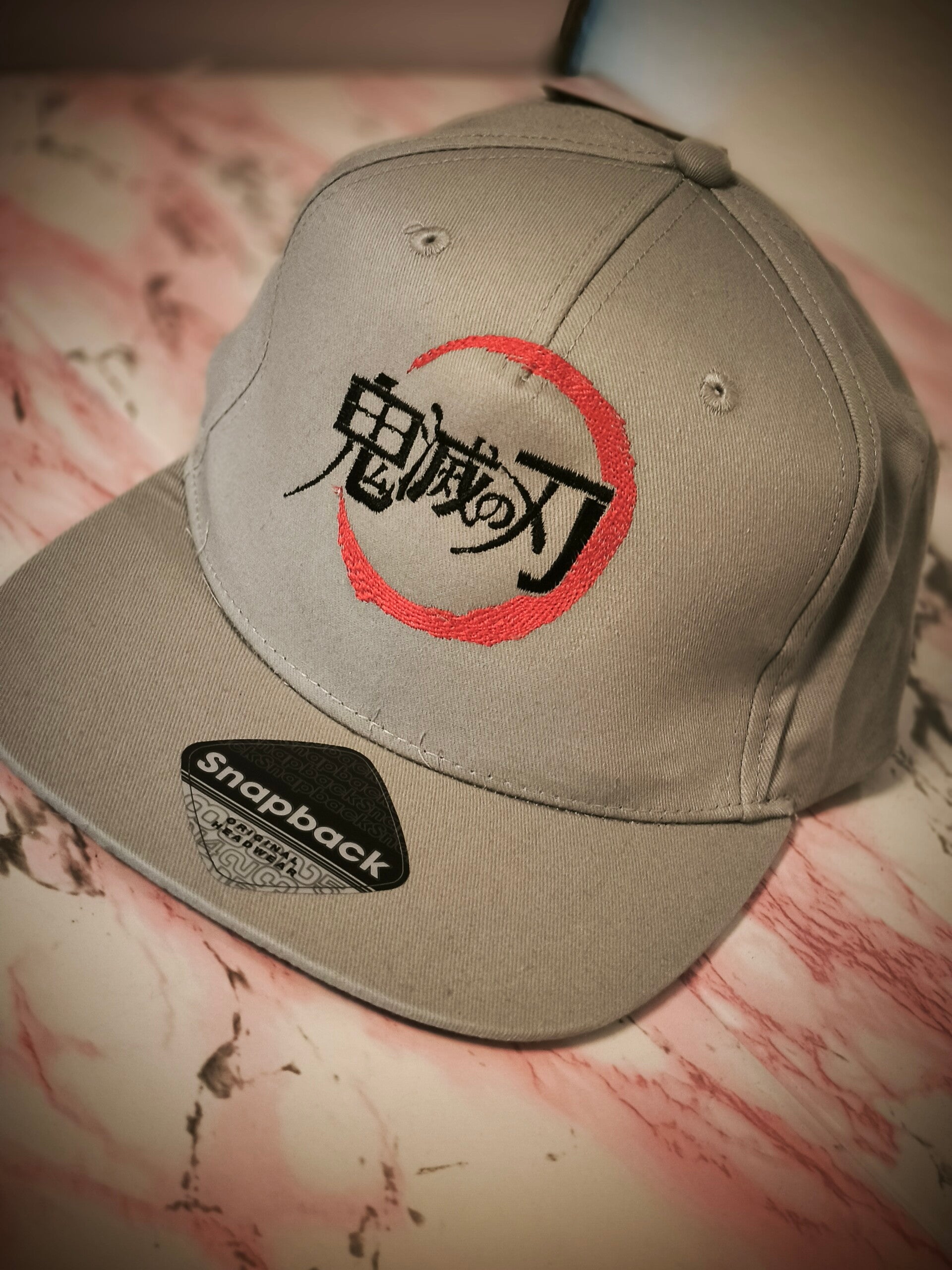 Demon Slayer Snapback Cap – Kanji Edition 🧢🔥