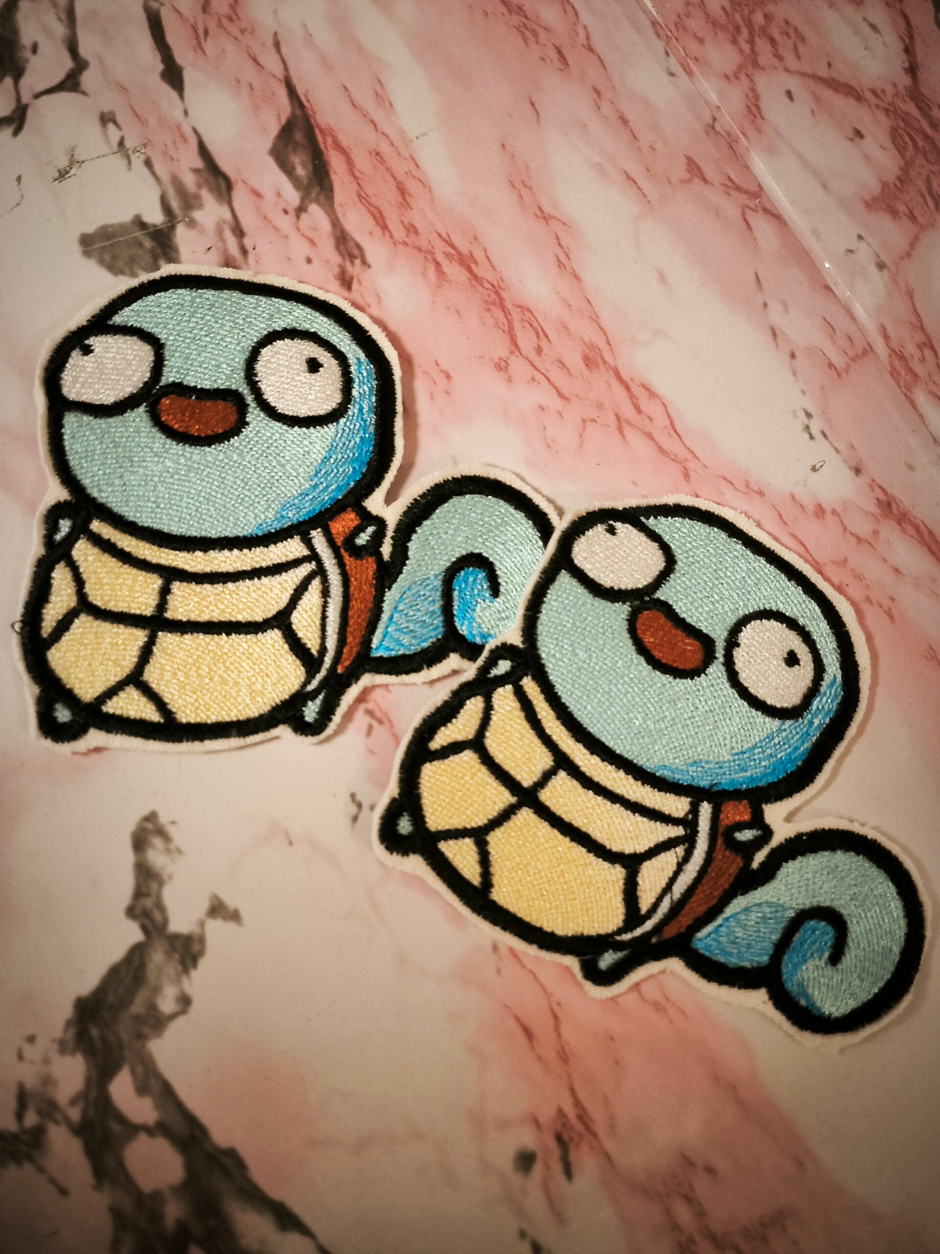 Derpy Schiggy Patch – Kawaii Turtle Bügelpatch – Anime Iron On Patch – Cute Embroidery Applique