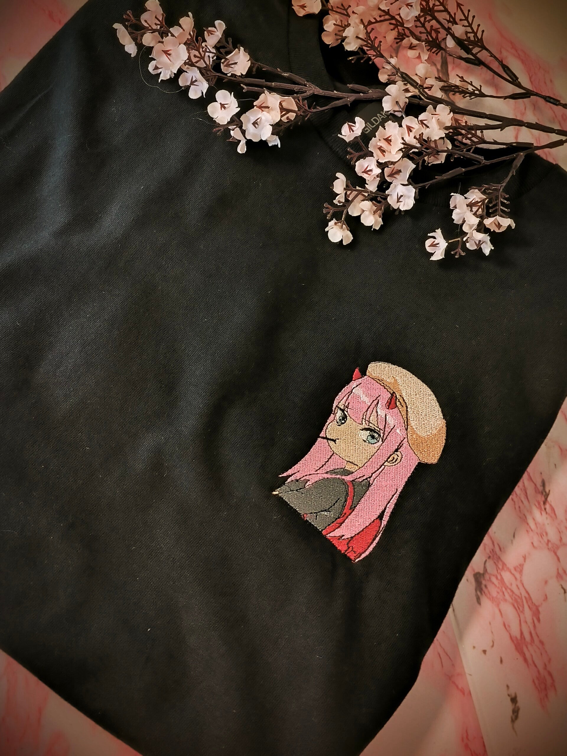 Zero Two – Chibi Mini Embroidery | Hoodie / Sweater / T-Shirt“