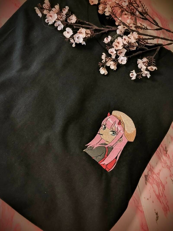 Zero Two – Chibi Mini Embroidery | Hoodie / Sweater / T-Shirt“