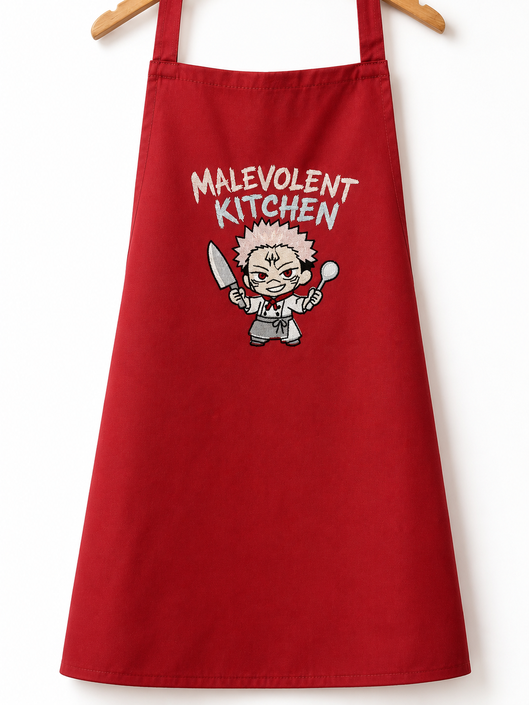 Malevolent Kitchen – Anime Kochschürze | Bestickte Schürze mit Chibi Villain