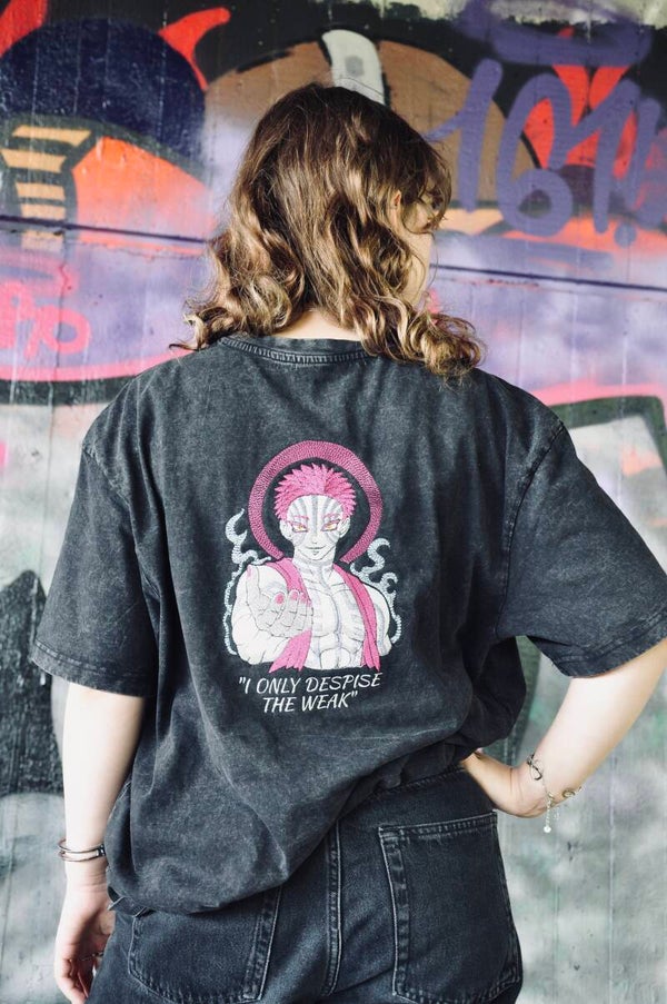 Akaza – Villain Arc Washed Oversize T-Shirt | Besticktes Anime Shirt
