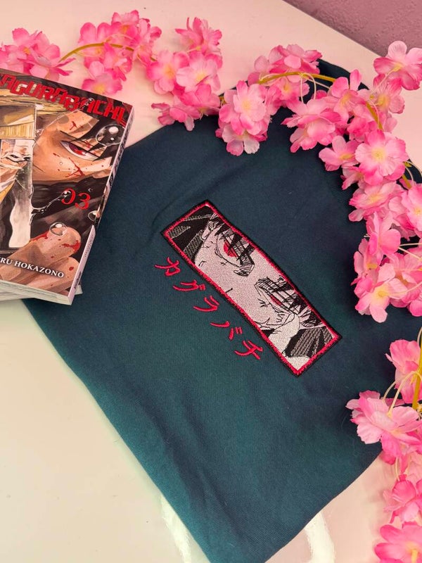 Kagurabachi Anime Stickerei T-Shirt / Hoodie / Sweater – Chihiro Rokuhira inspiriert – Red Eye Edition