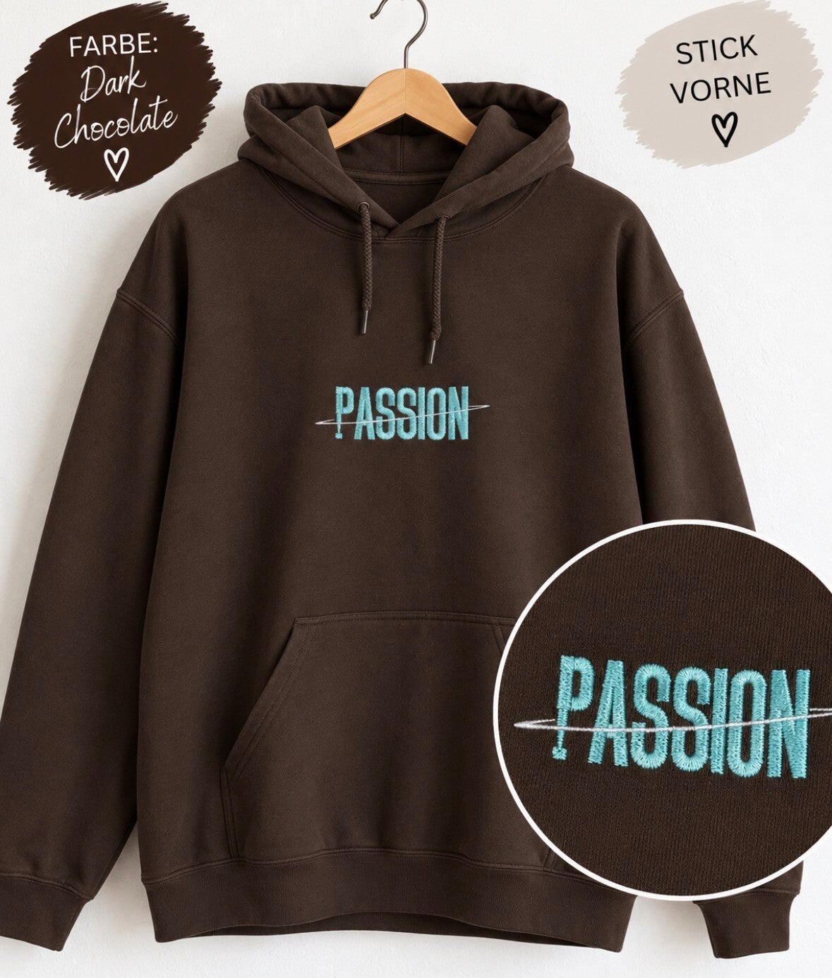 💙 PASSION Hoodie – Minimalistisches BL Statement