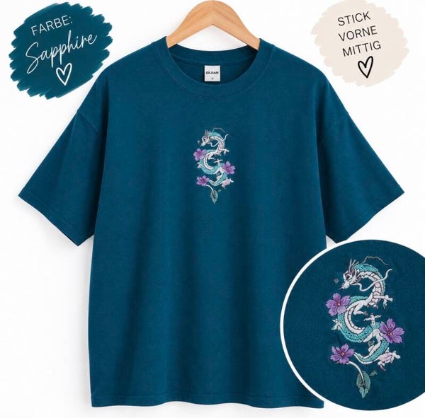Haku Dragon Embroidered Shirt – Spirited Away Inspired Anime T-Shirt – Minimalist Studio Ghibli Style Tee – Kawaii Streetwear