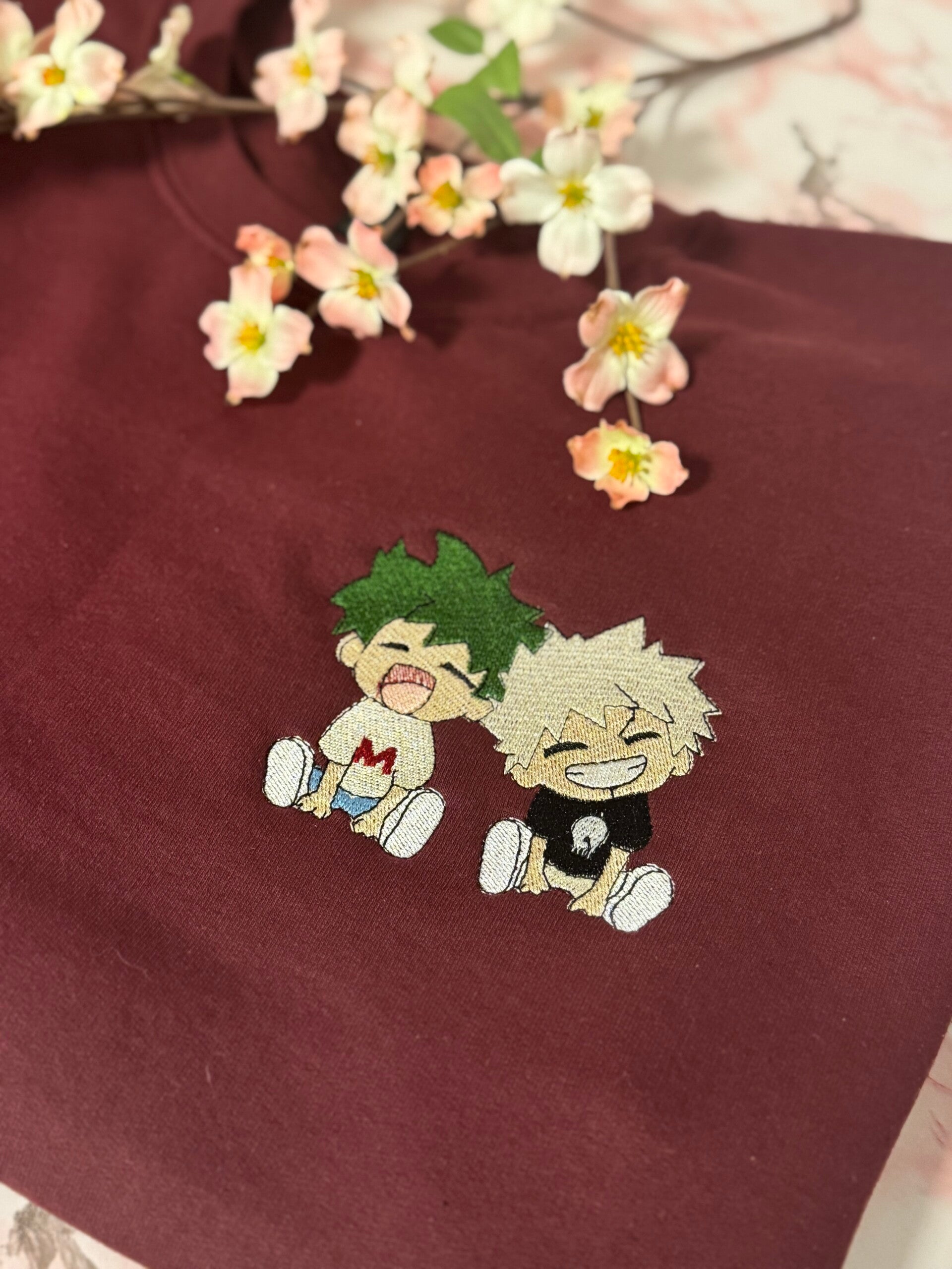 Chibi Deku & Bakugo Hoodie – My Hero Academia Minimal Stick | Anime Streetwear Unisex S–3XL