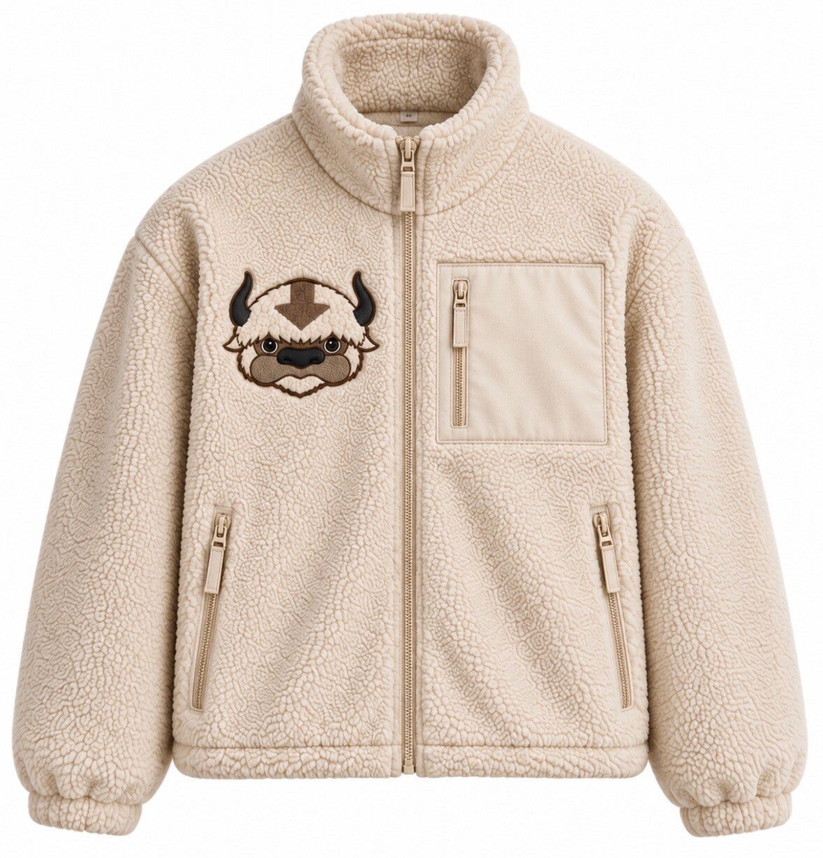 Appa Inspired – Bestickte Sherpa Jacke