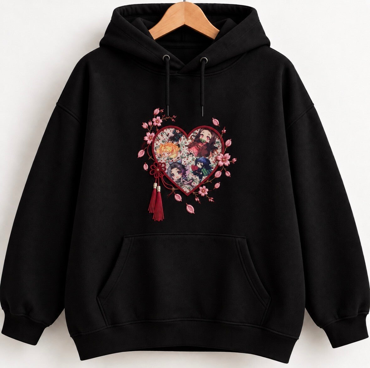 Limited Edition Applikations-Hoodie – Stoff nach Wahl