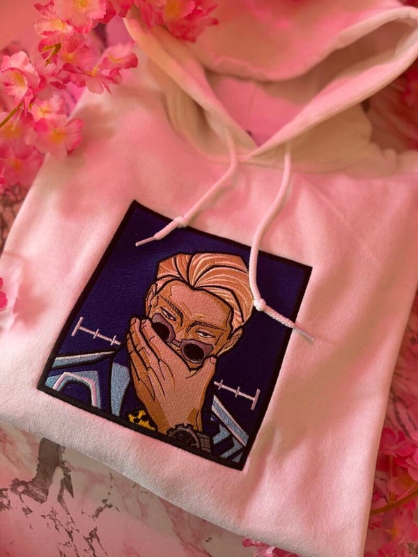 Overtime Is Over – Nanami Inspired Embroidered Hoodie | Unisex S–3XL