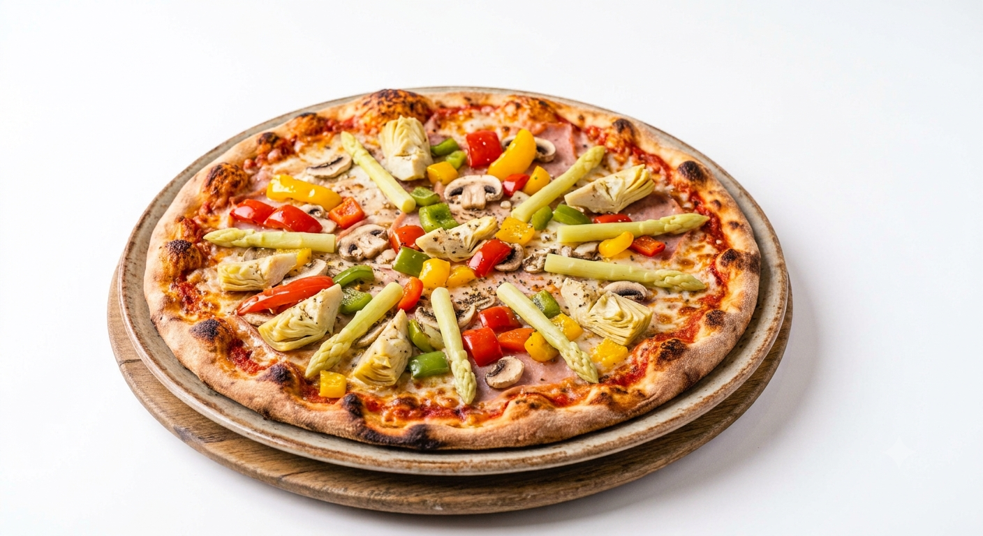 Vegetariana  : Paprika + Champinjoner + Lök + kronärtskocka