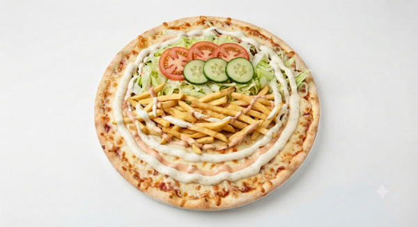 Anders  : Pommes  + Isbergsalad + Lök + Sås